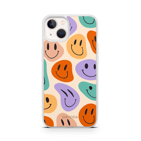 Happy Faces Rubber Phone Case