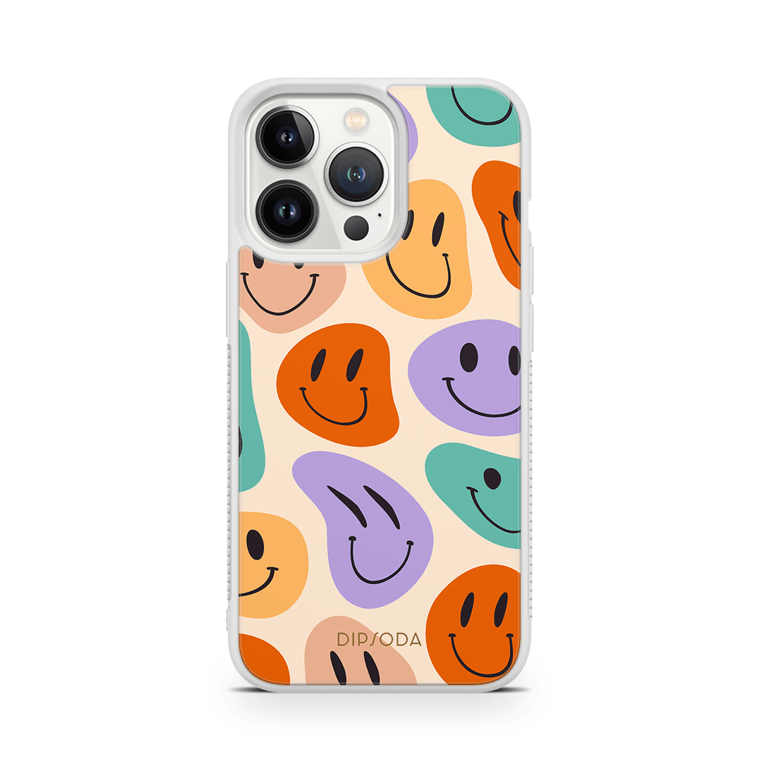 Happy Faces Rubber Phone Case