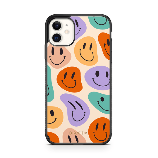 Happy Faces Rubber Phone Case