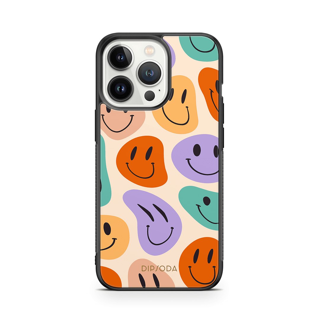 Happy Faces Rubber Phone Case