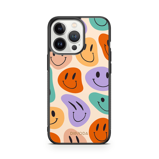 Happy Faces Rubber Phone Case