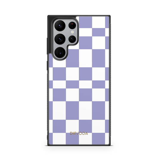 Mauve Checkers Rubber Phone Case