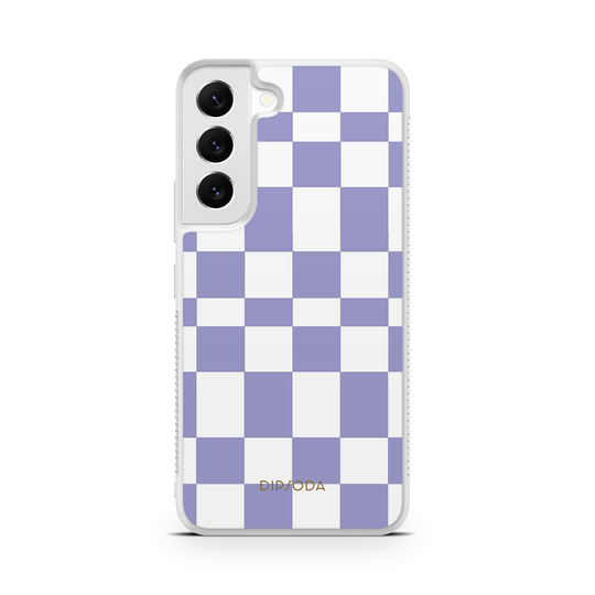 Mauve Checkers Rubber Phone Case