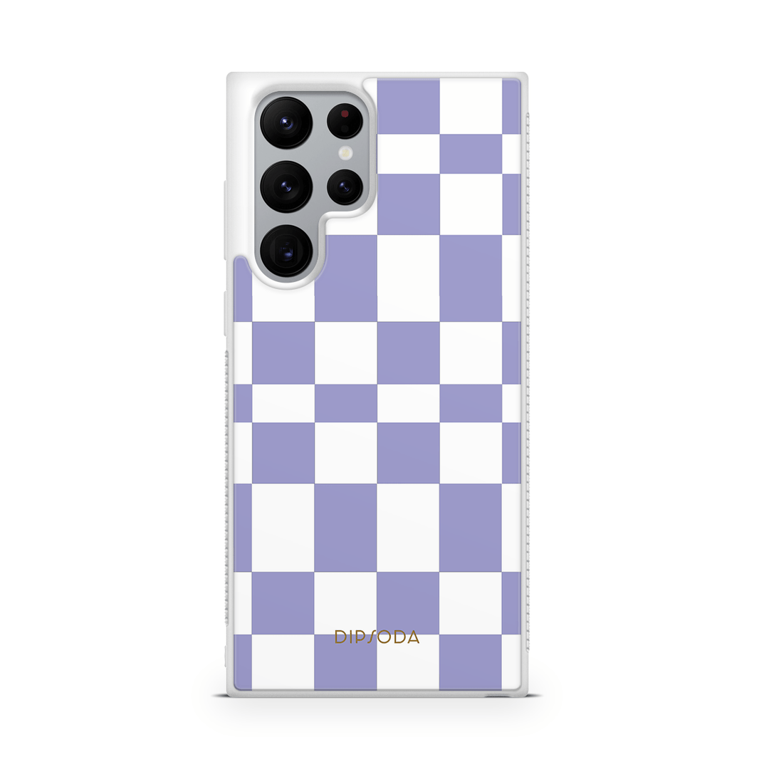 Mauve Checkers Rubber Phone Case