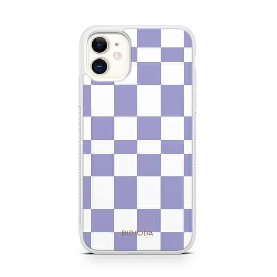 Mauve Checkers Rubber Phone Case