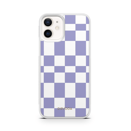 Mauve Checkers Rubber Phone Case