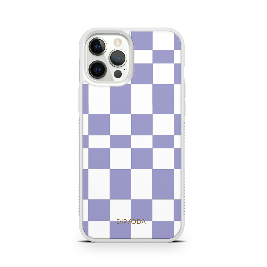 Mauve Checkers Rubber Phone Case