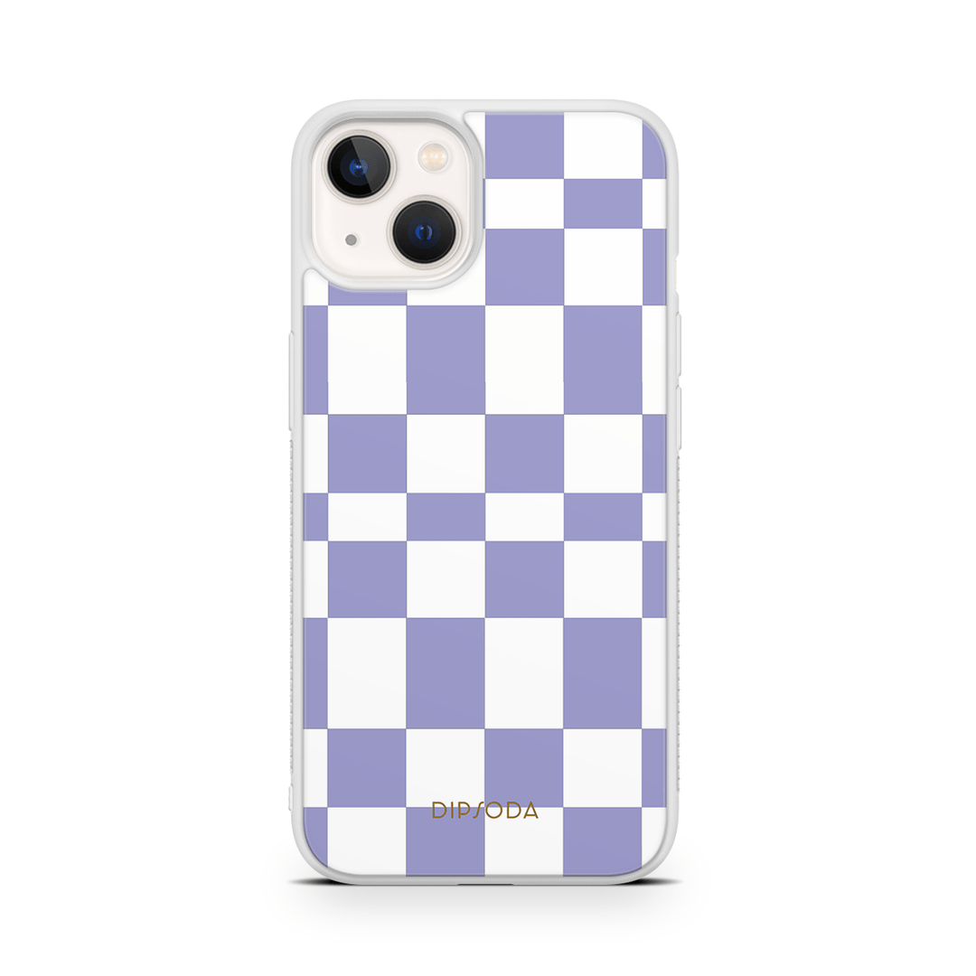 Mauve Checkers Rubber Phone Case