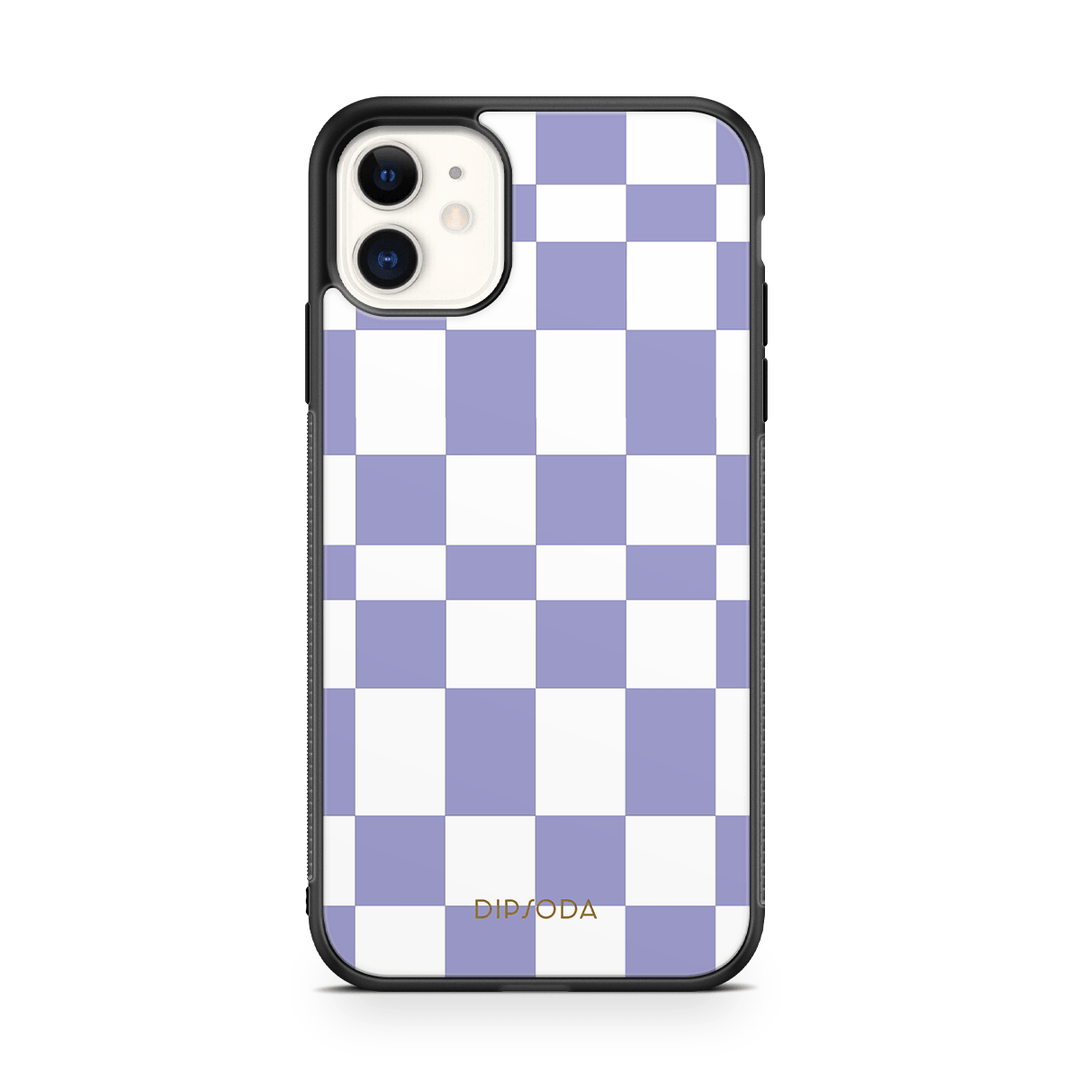 Mauve Checkers Rubber Phone Case