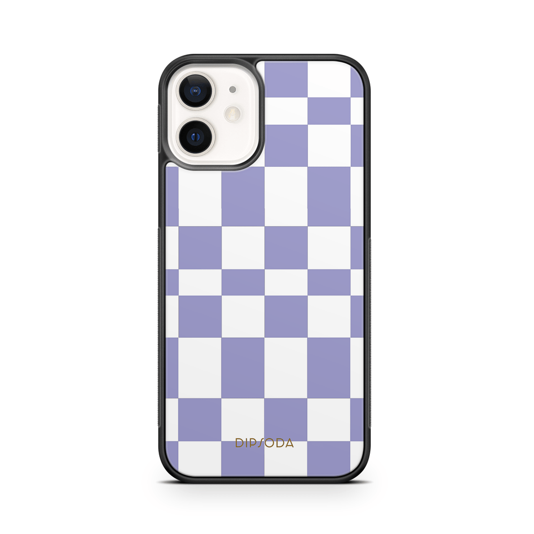 Mauve Checkers Rubber Phone Case