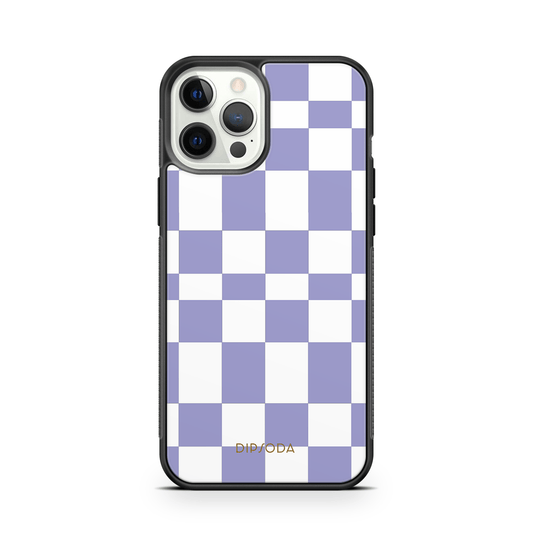 Mauve Checkers Rubber Phone Case