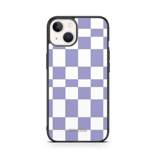 Mauve Checkers Rubber Phone Case