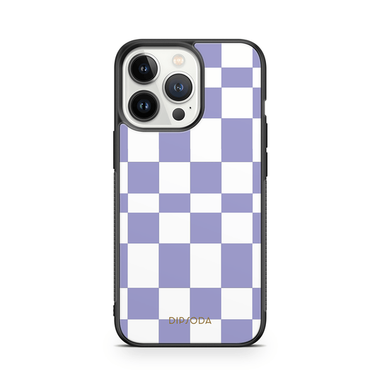 Mauve Checkers Rubber Phone Case