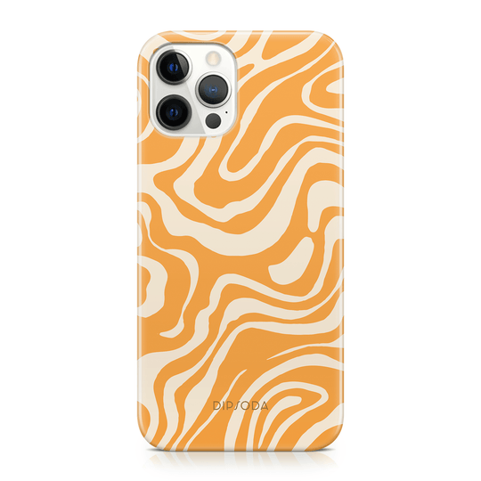 Orange Waves Phone Case