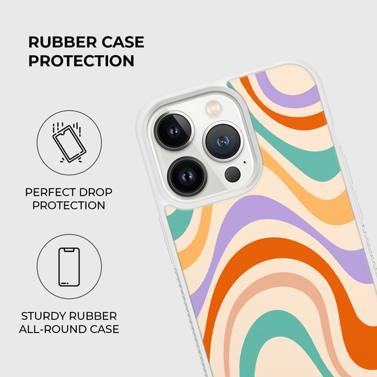 Pastel Waves Rubber Phone Case