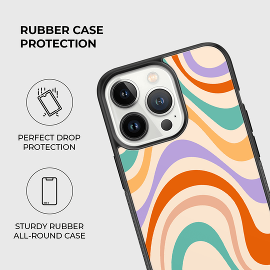 Pastel Waves Rubber Phone Case