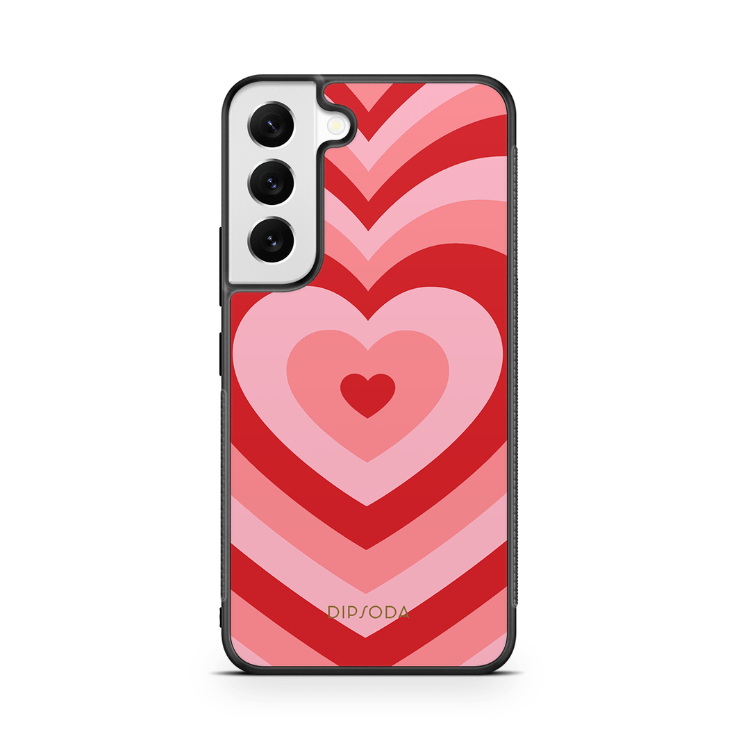 Pink Heart Rubber Phone Case