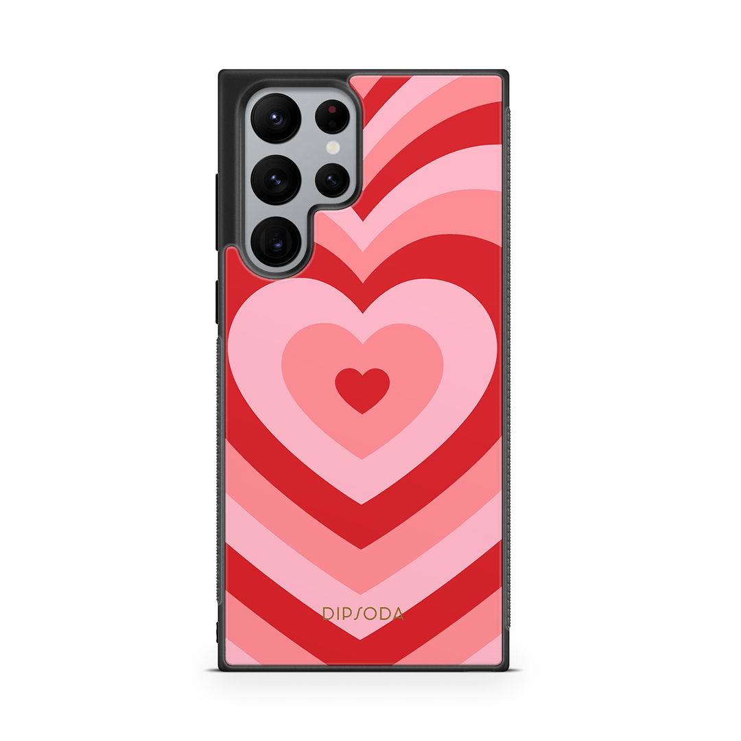 Pink Heart Rubber Phone Case