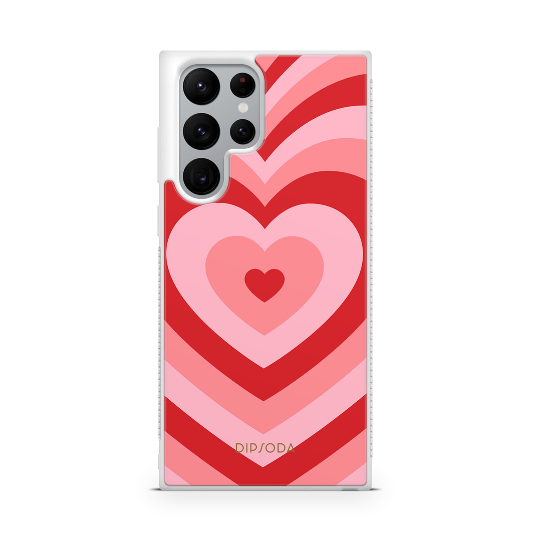 Pink Heart Rubber Phone Case