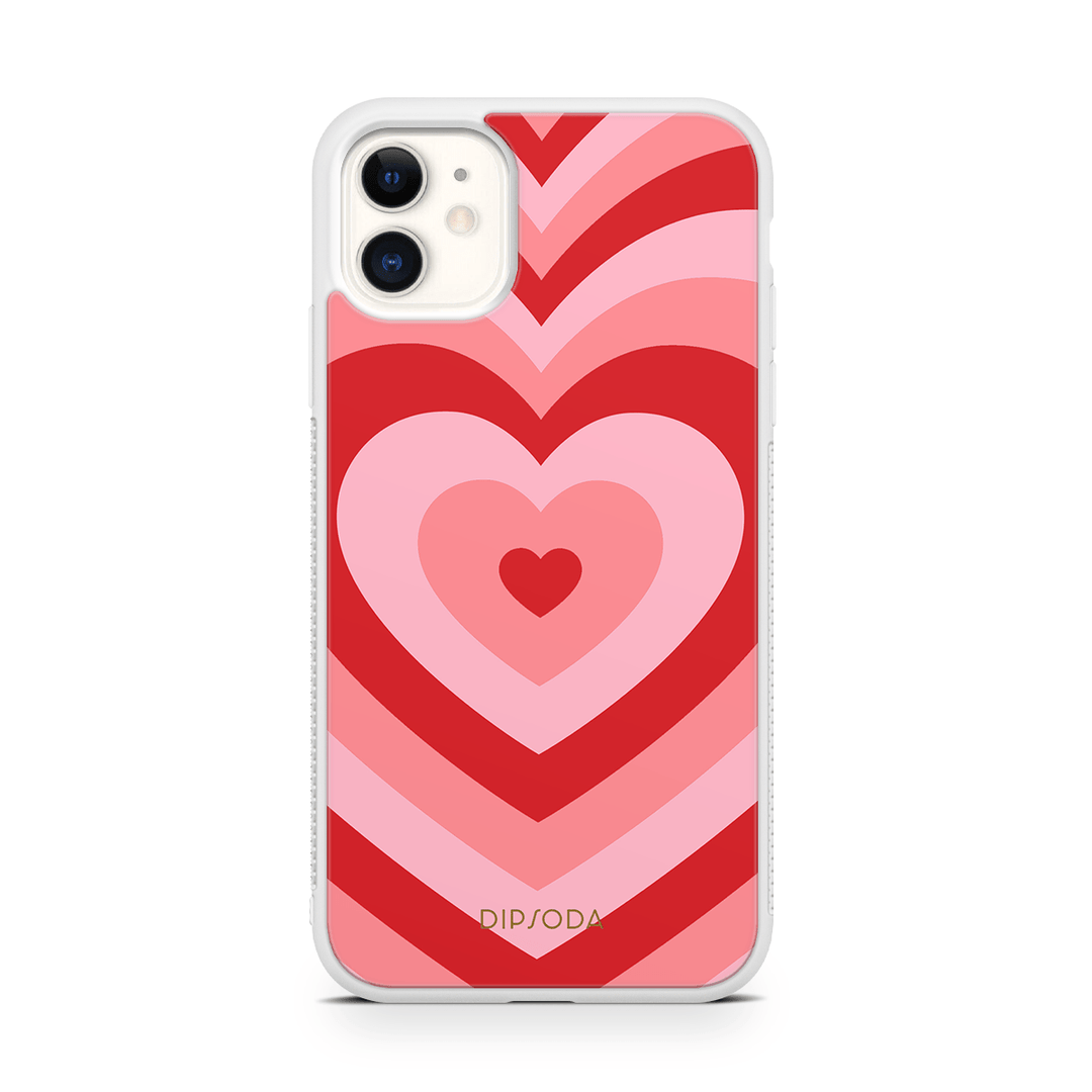 Pink Heart Rubber Phone Case