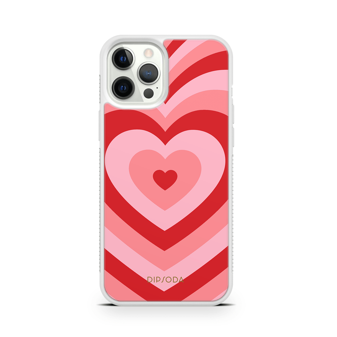 Pink Heart Rubber Phone Case