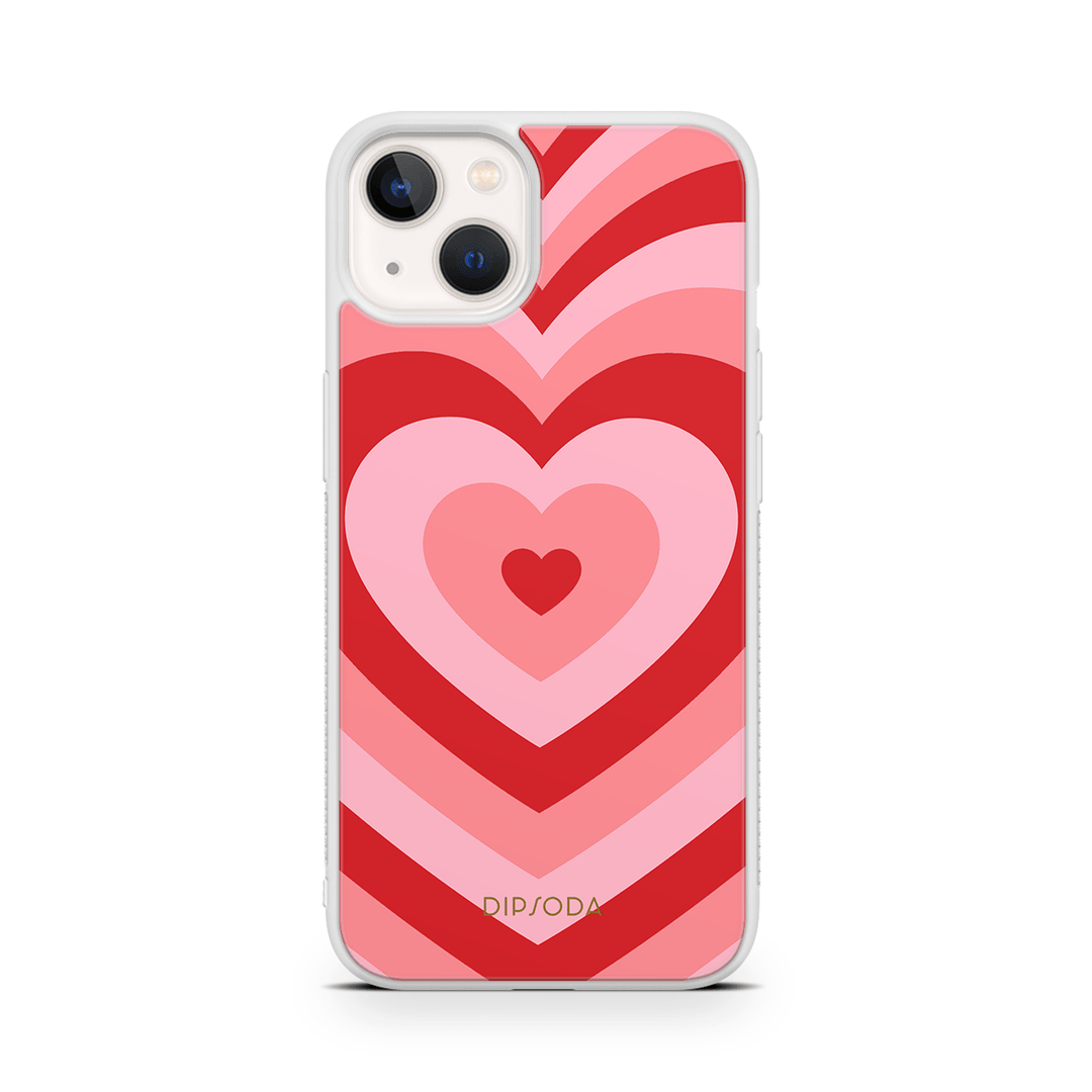 Pink Heart Rubber Phone Case