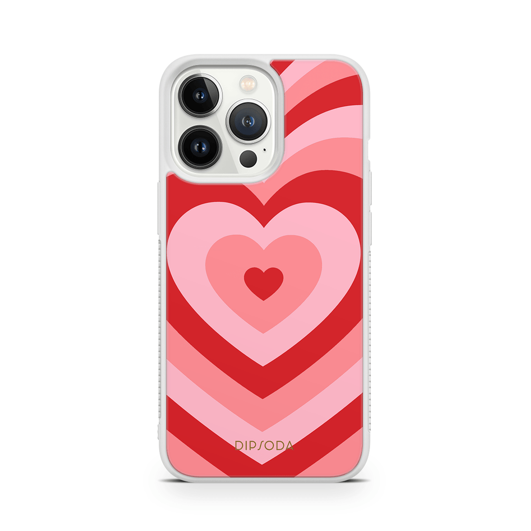 Pink Heart Rubber Phone Case