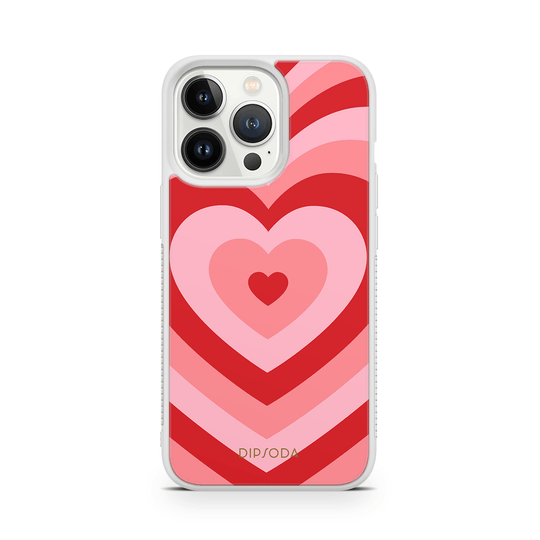 Pink Heart Rubber Phone Case