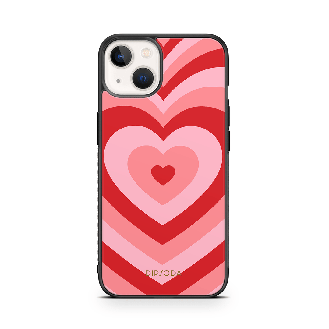 Pink Heart Rubber Phone Case