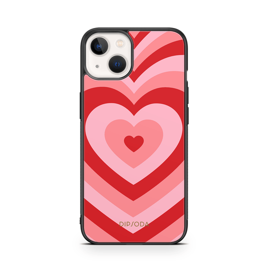 Pink Heart Rubber Phone Case