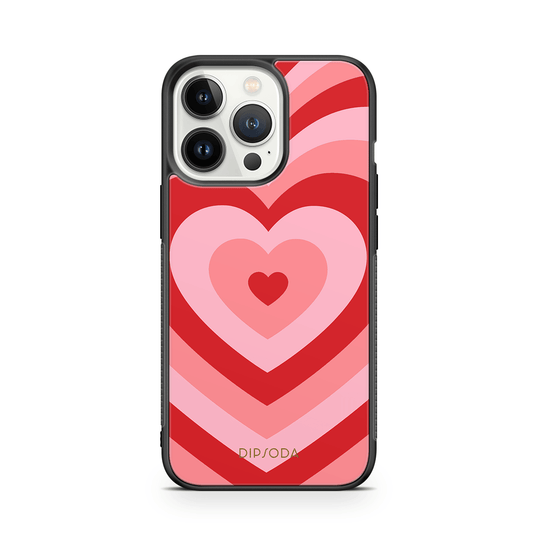 Pink Heart Rubber Phone Case