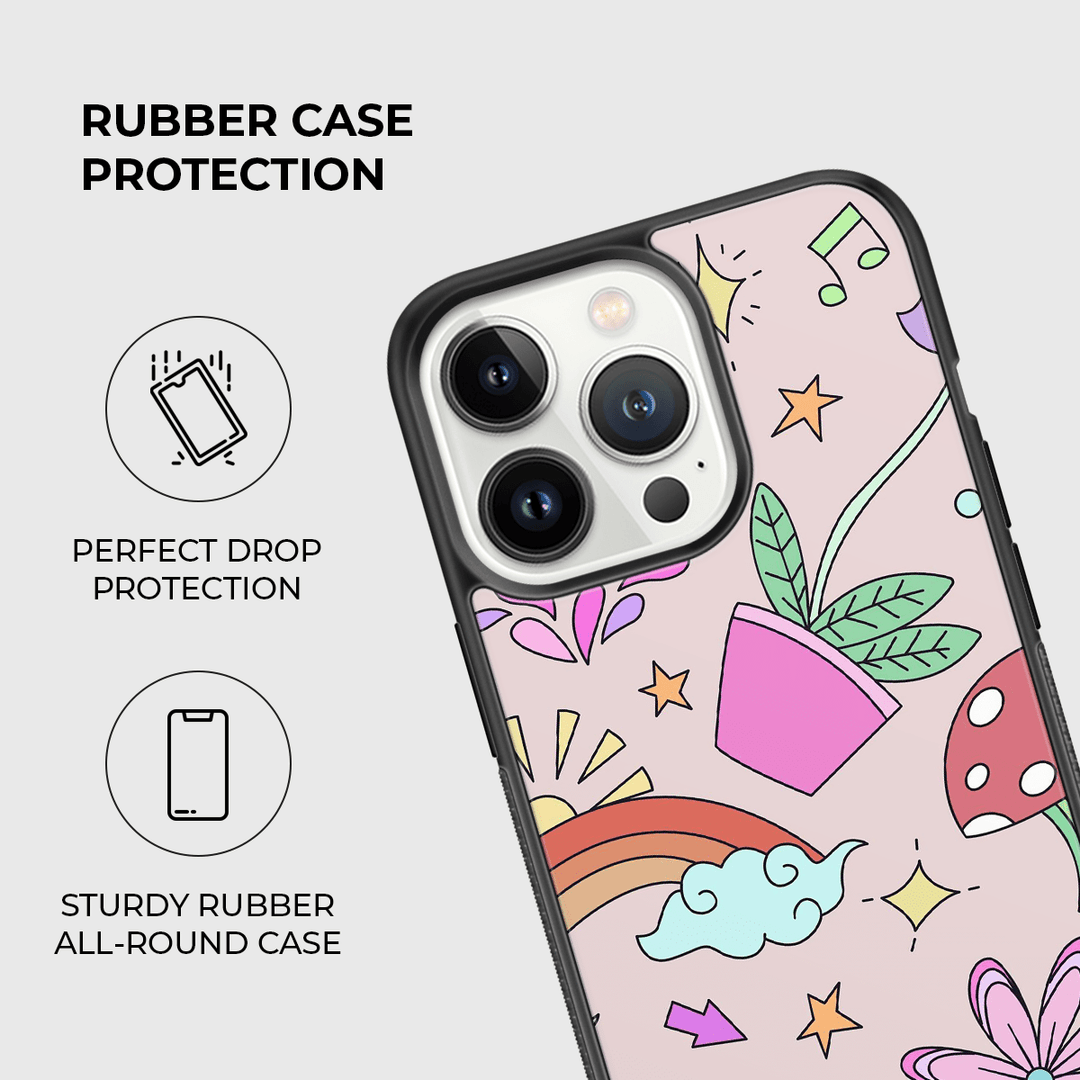 Psychedelic Style Rubber Phone Case