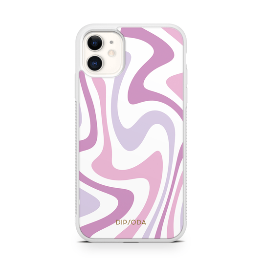 Purple Swirls Rubber Phone Case