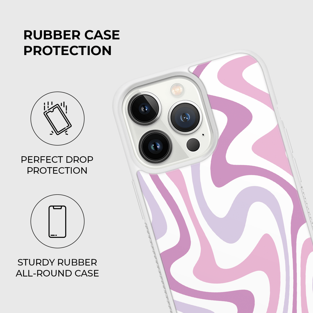 Purple Swirls Rubber Phone Case