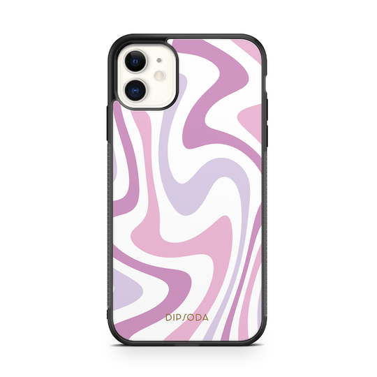 Purple Swirls Rubber Phone Case