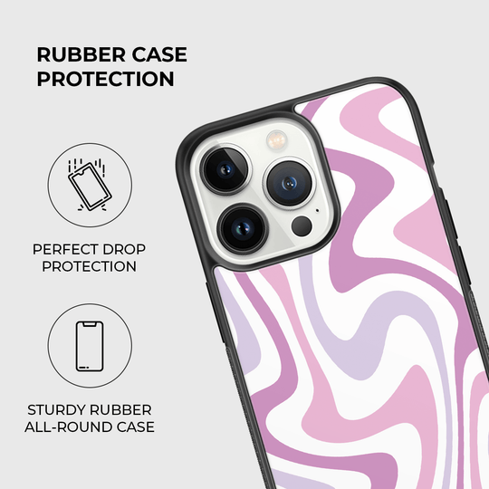 Purple Swirls Rubber Phone Case