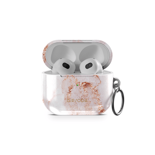 Rose Gold Marble AirPods Case