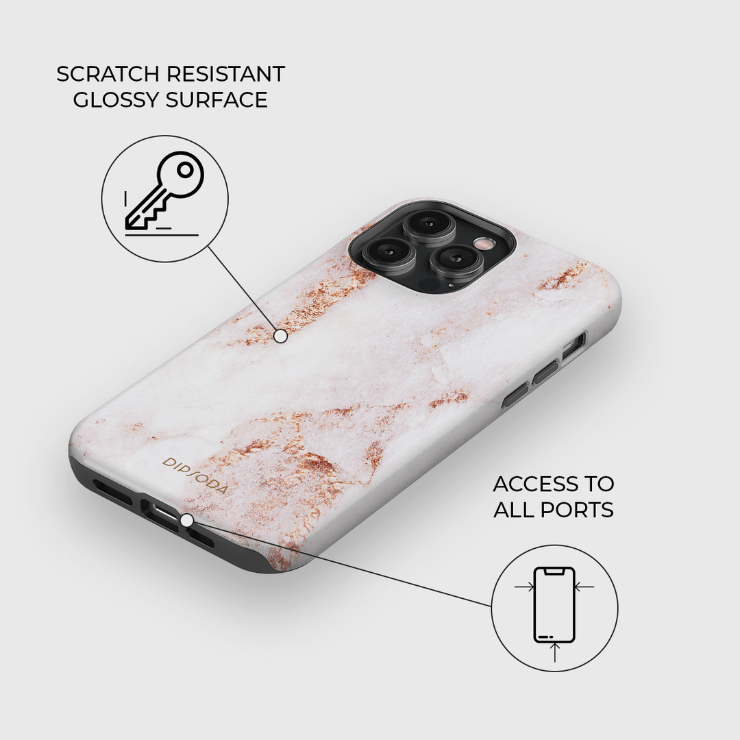 Rose Gold Marble Phone Case